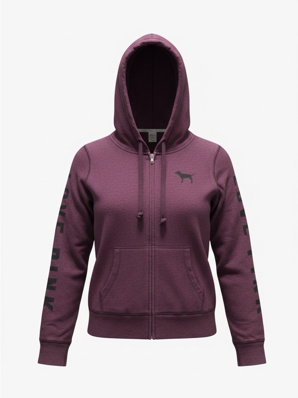 PINK Victoria's Secret Deep Plum Zip-Up Hoodie